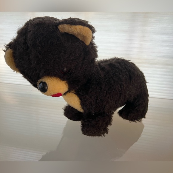 🧸Rare Knickerbocker Brown Teddy Bear on All Four Legs Red Tongue Vintage Plush - Picture 10 of 17